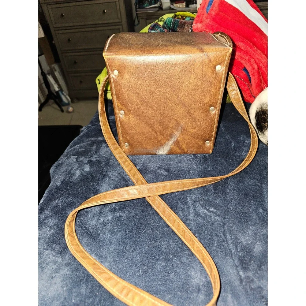 Vintage Diamond Model KP-25 Brown Camera Case Crossbody Bag Made in USA